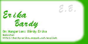 erika bardy business card